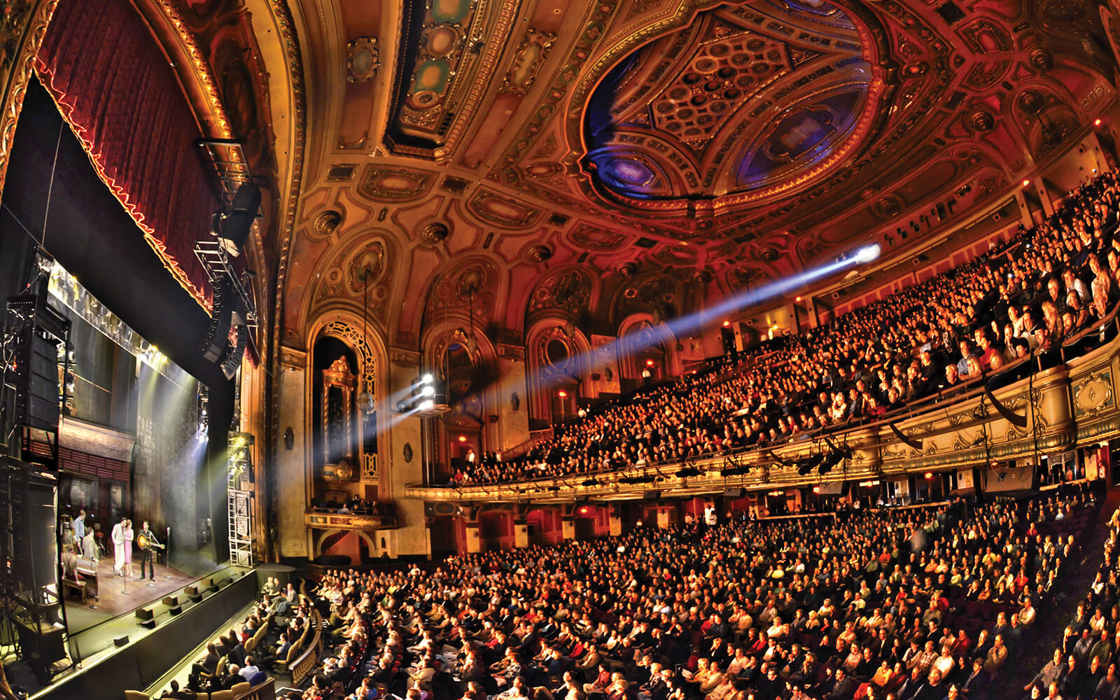 Interior shot of a packed Shea’s Performing Arts Center during a performance in Buffalo, NY